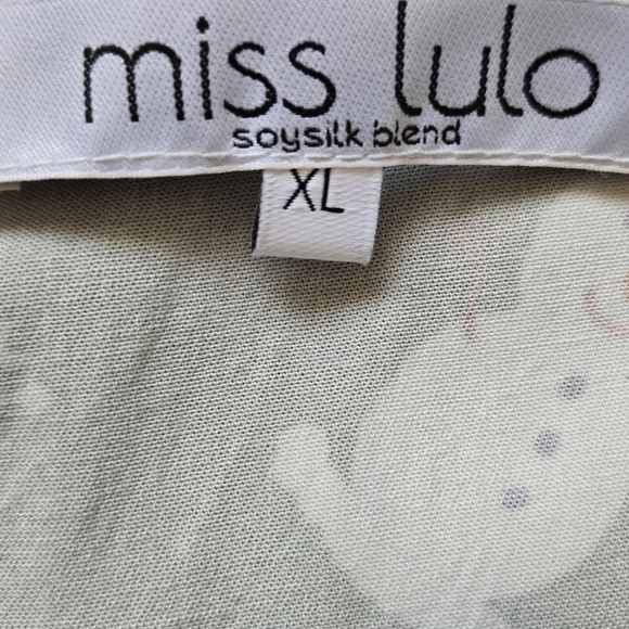 Unique Vintage/Miss Lulo Forest Green Fairy Tale Holiday Dress Size XL - Picture 8 of 10